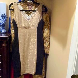 Gold and black dress